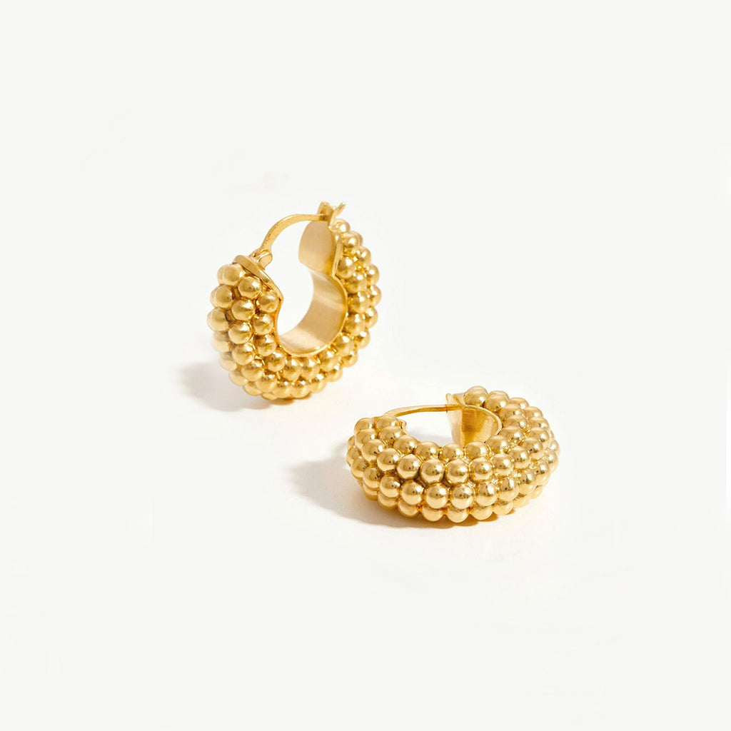 Lava Hoop Earrings in 14kt Gold Over Sterling Silver