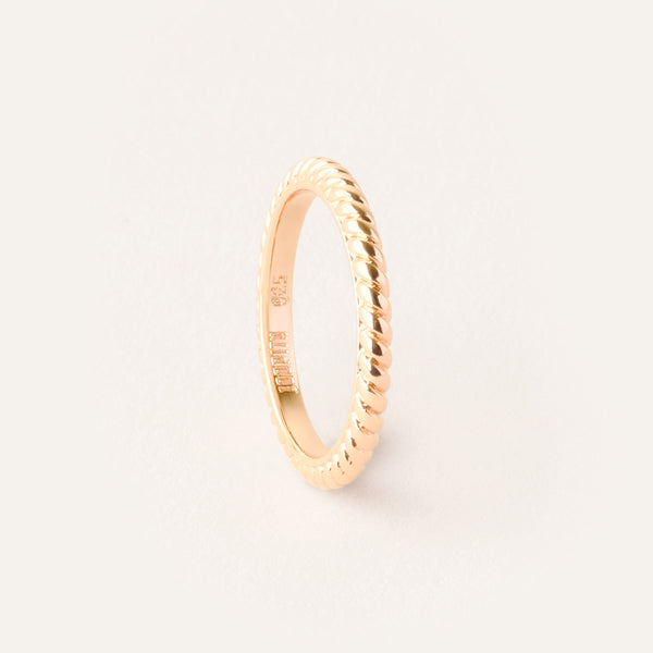 Ana Rope Ring in 14kt Gold Over Sterling Silver