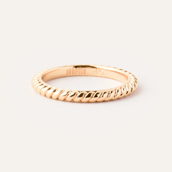 Ana Rope Ring in 14kt Gold Over Sterling Silver