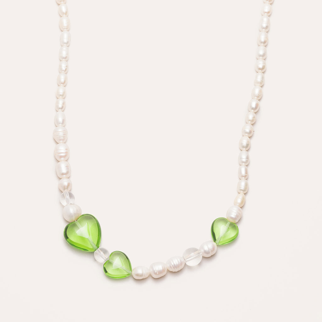 Heart of Glass Pearl Necklace