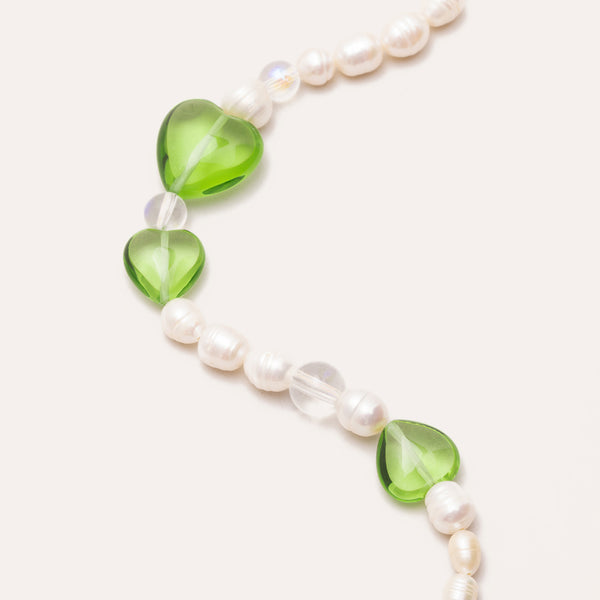 Heart of Glass Pearl Necklace