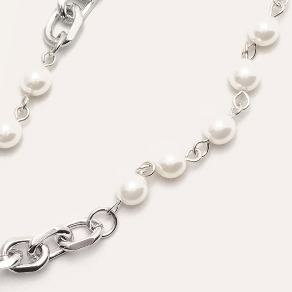 Cross Circle Pearl Necklace