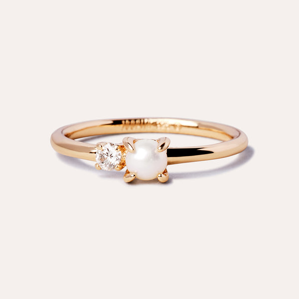 Pearl Slim Ring in 14kt Gold Over Sterling Silver