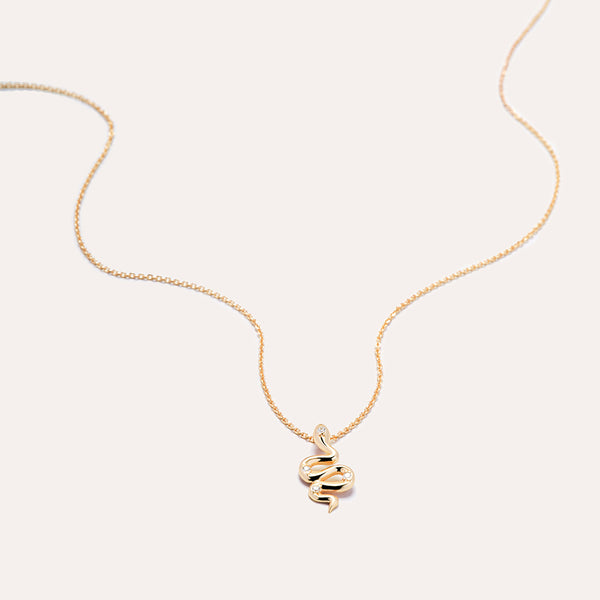 Medusa Necklace in 14kt Gold Over Sterling Silver