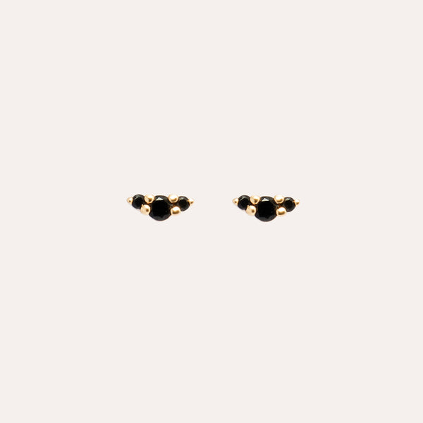 Trio Stud Earrings in 14kt Gold Over Sterling Silver