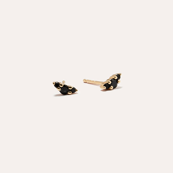 Trio Stud Earrings in 14kt Gold Over Sterling Silver