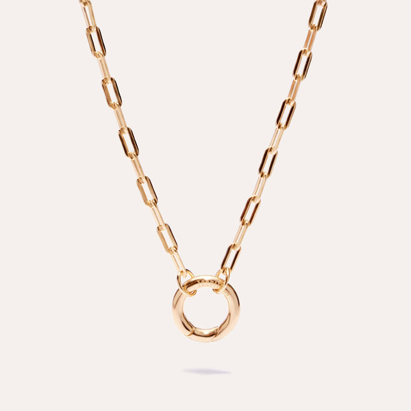 Rewritten Open Clip Chain Necklace in 14kt Gold Over Sterling Silver