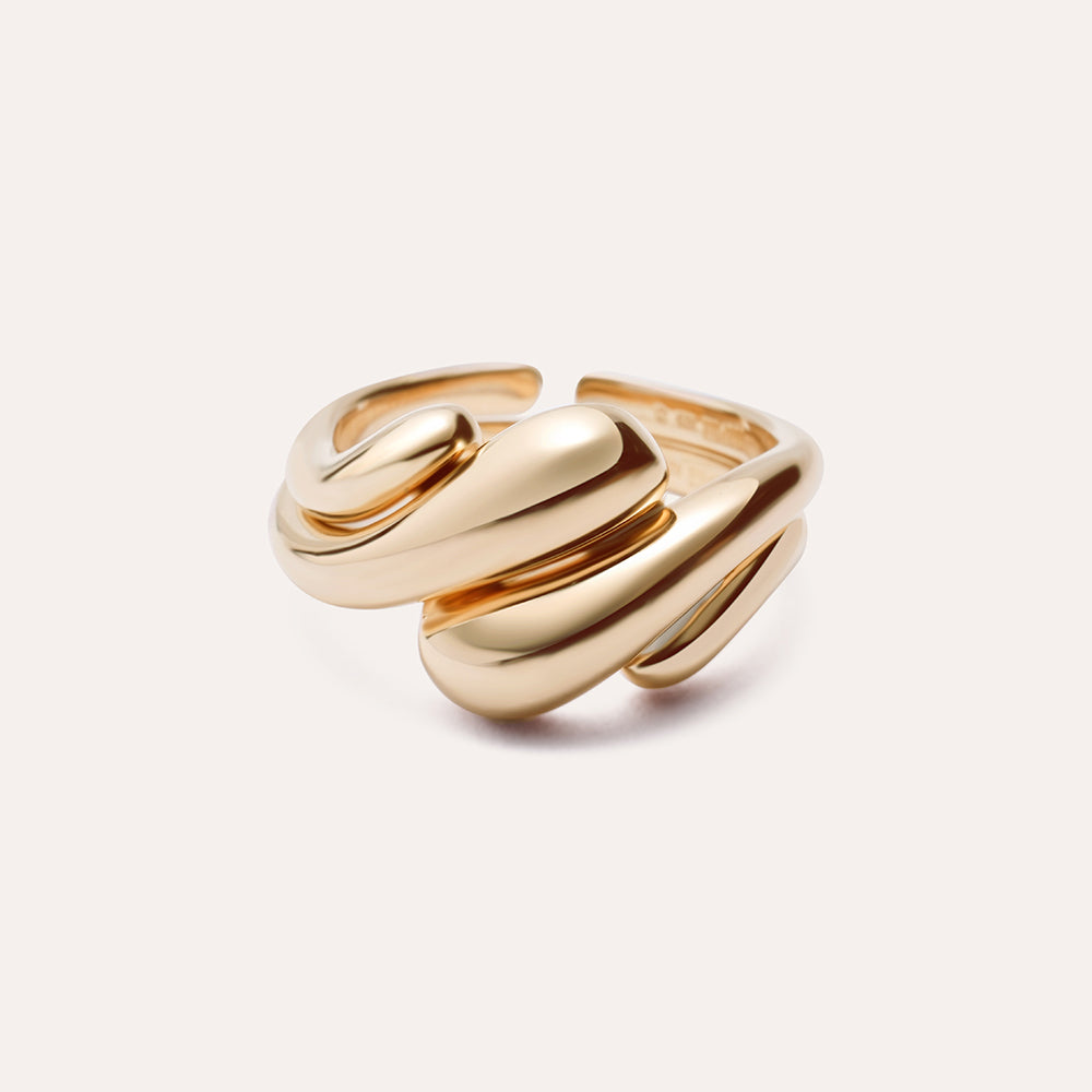 Double Resilience Vermeil Rings in 14kt Gold Over Sterling Silver