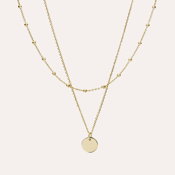 Tulli Coin Necklace in 14kt Gold Over Sterling Silver