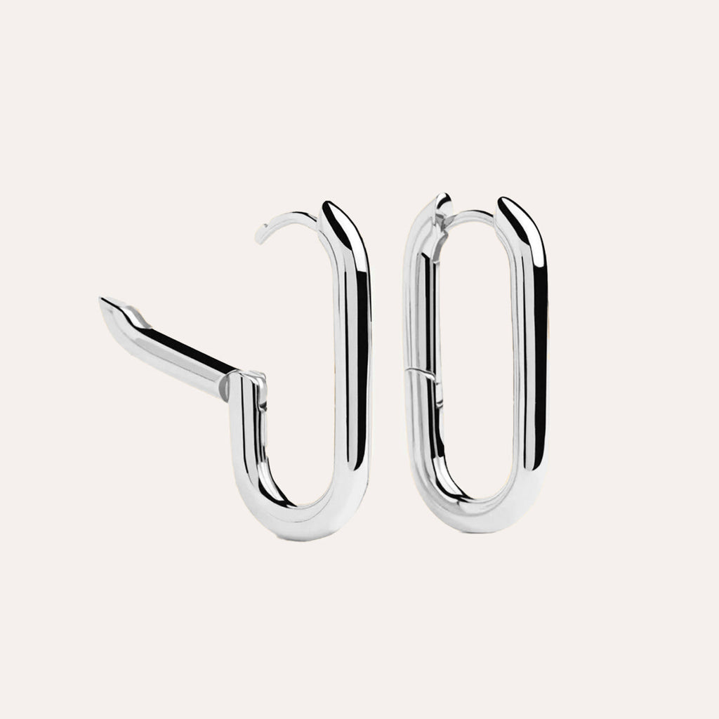 Bold Hoop Earrings in Sterling Silver