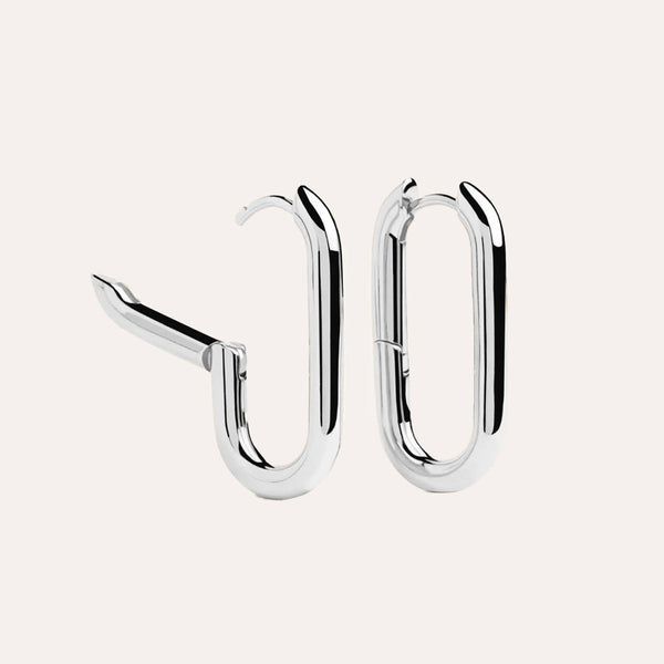 Bold Hoop Earrings in Sterling Silver