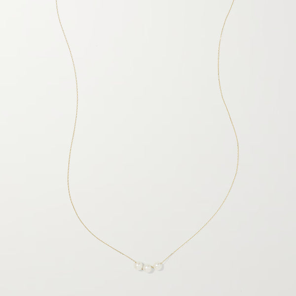 Empathy Pearl Necklace in 14kt Gold Over Sterling Silver