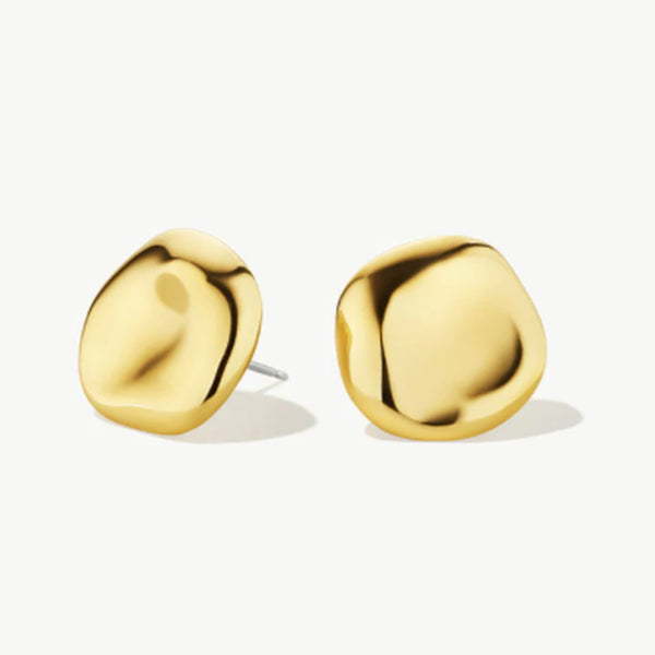 Driven Midi Stud Earrings in 14kt Gold Over Sterling Silver