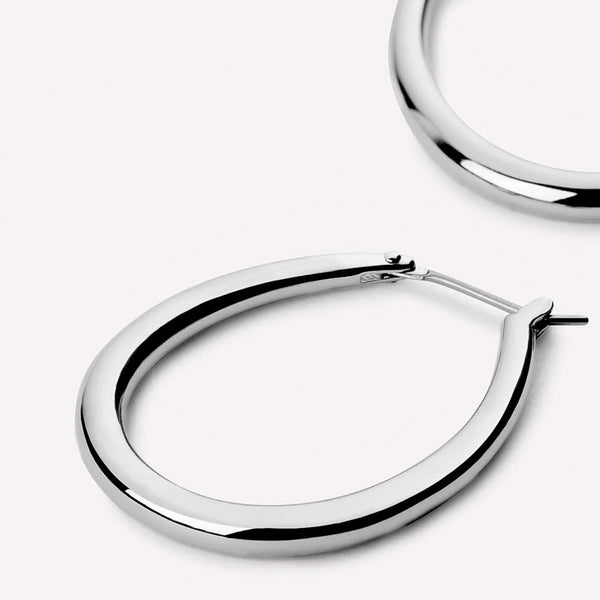 Resilience Hoop Earrings in Sterling Silver