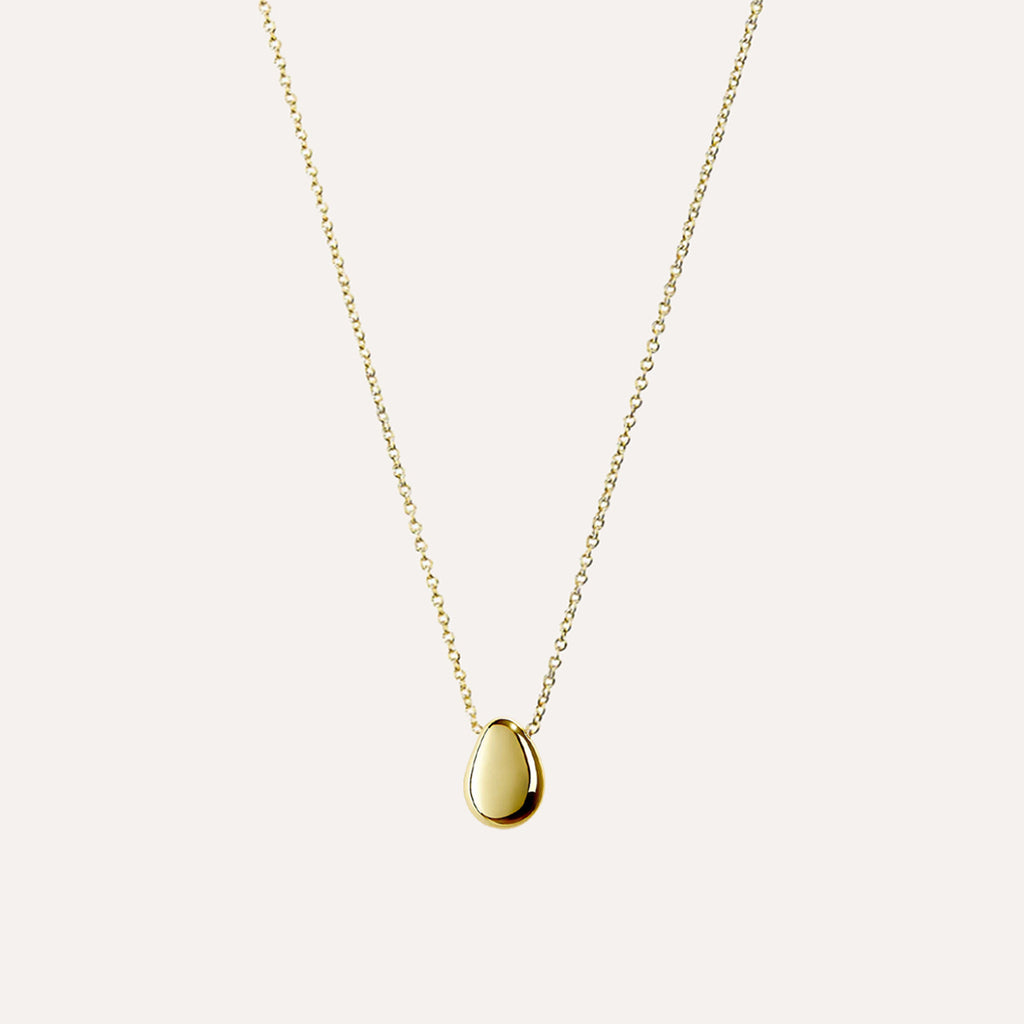 Tiny Egg Necklace in 14kt Gold Over Sterling Silver