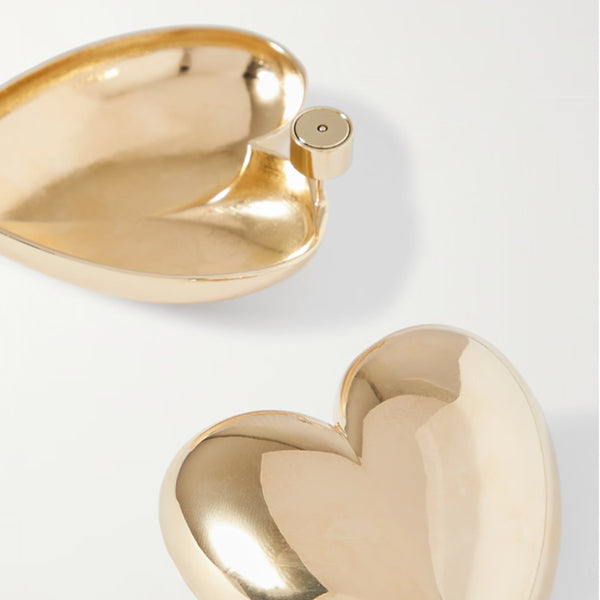 Sweet Heart Stud Earrings in 14kt Gold Over Sterling Silver