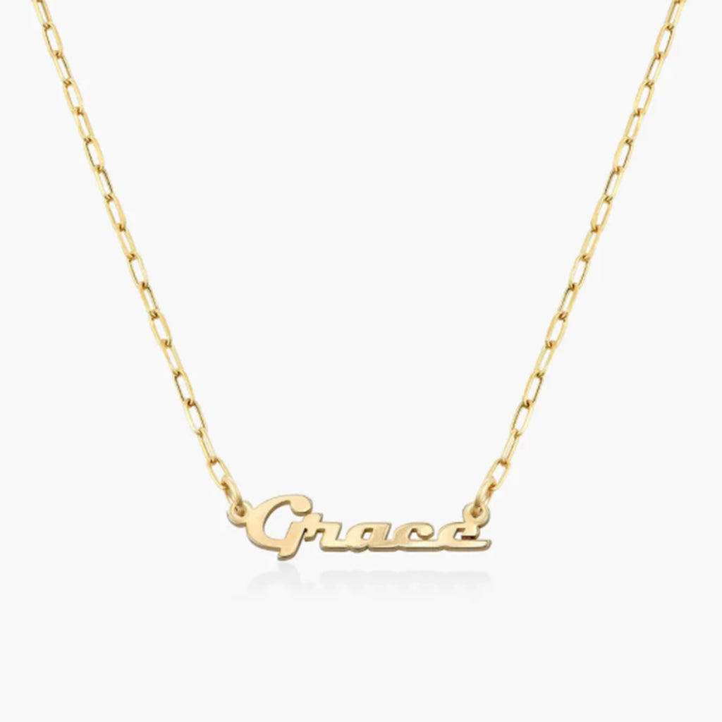Name Unshakable Necklace in 14kt Gold Over Sterling Silver