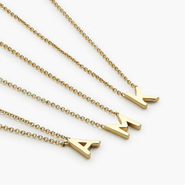 Initial Energetic Necklace in 14kt Gold Over Sterling Silver